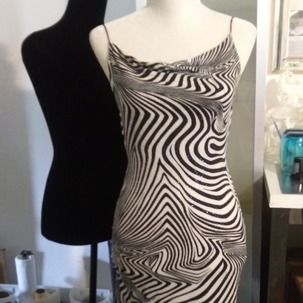 Zebra print body dress